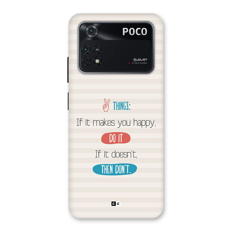 Think Then Back Case for Poco M4 Pro 4G