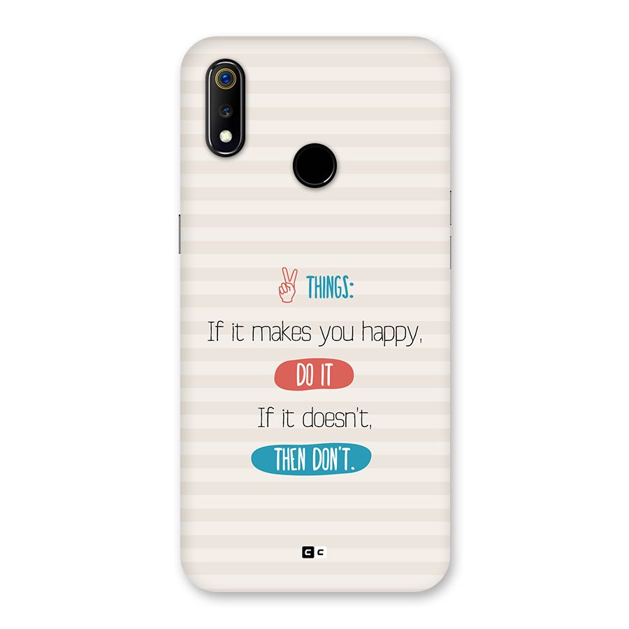 Think Then Back Case for Realme 3