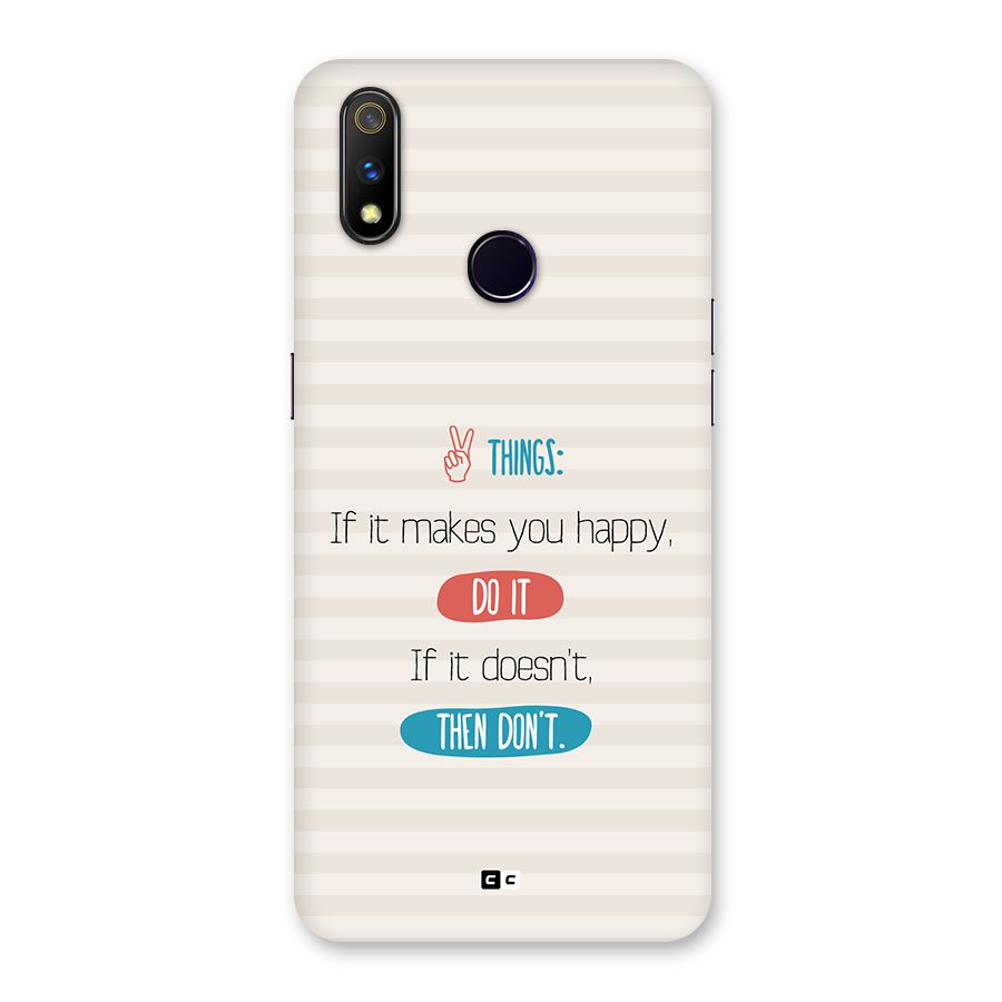 Think Then Back Case for Realme 3 Pro