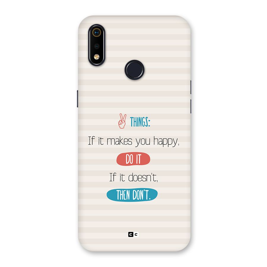 Think Then Back Case for Realme 3i