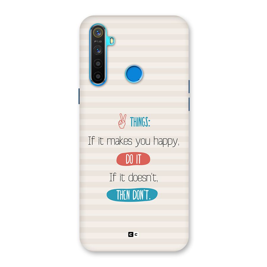 Think Then Back Case for Realme 5