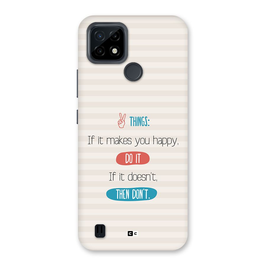 Think Then Back Case for Realme C21