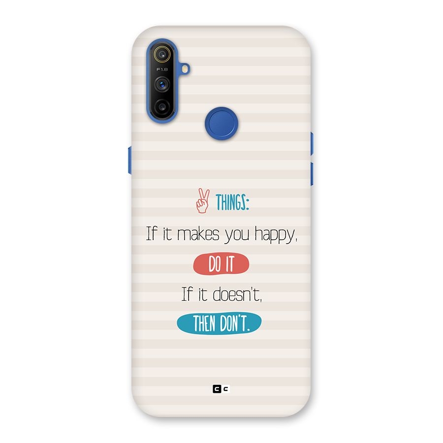 Think Then Back Case for Realme Narzo 10A