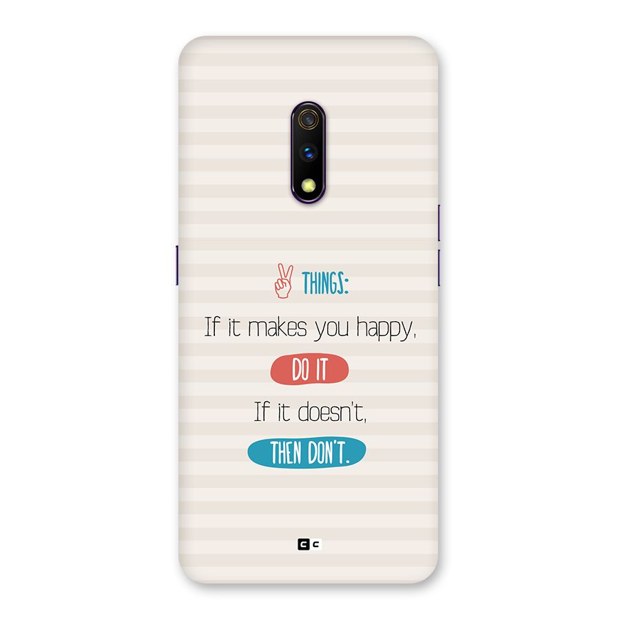 Think Then Back Case for Realme X