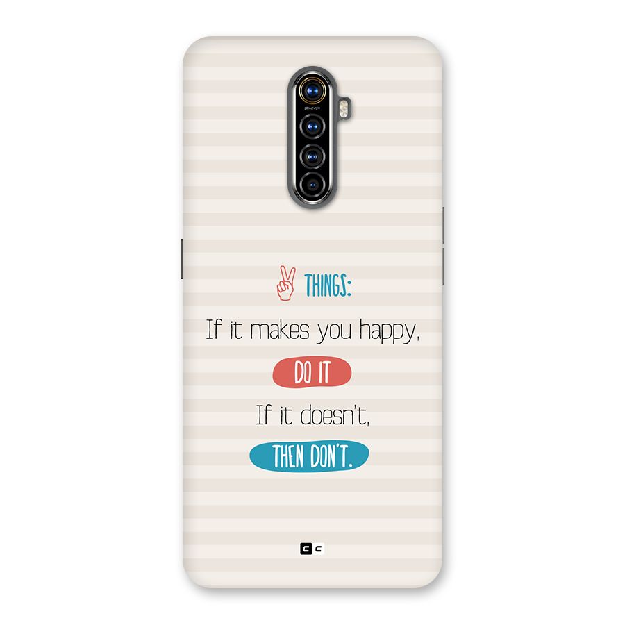 Think Then Back Case for Realme X2 Pro