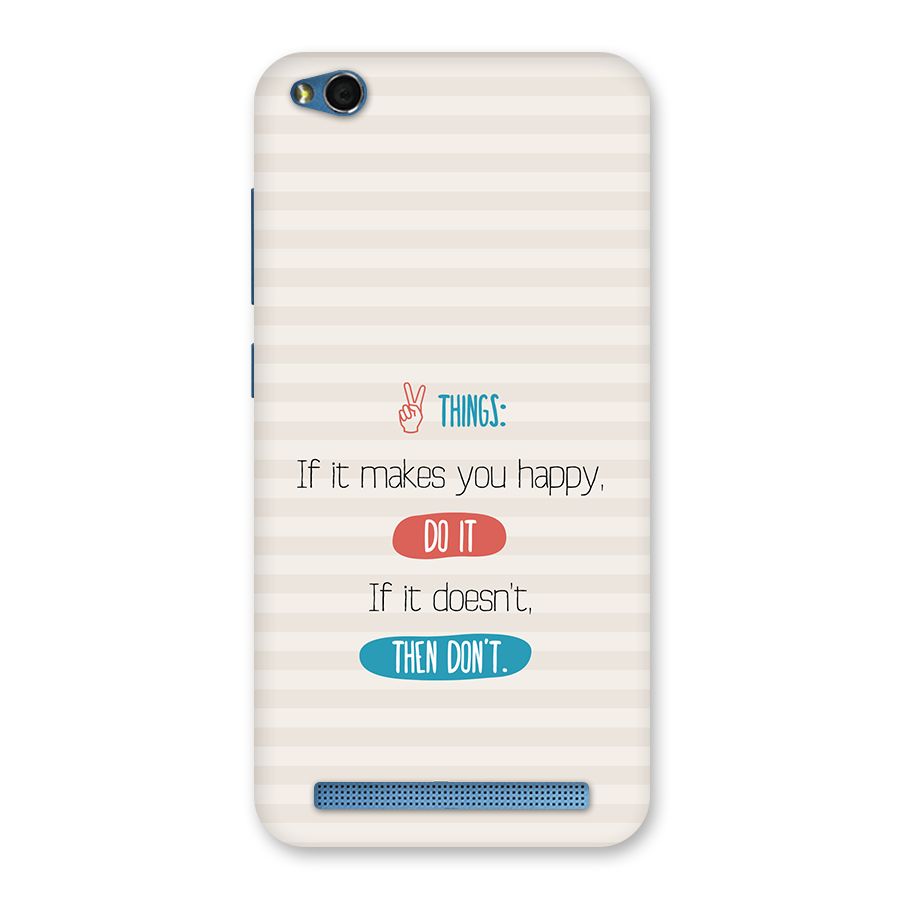 Think Then Back Case for Redmi 5A
