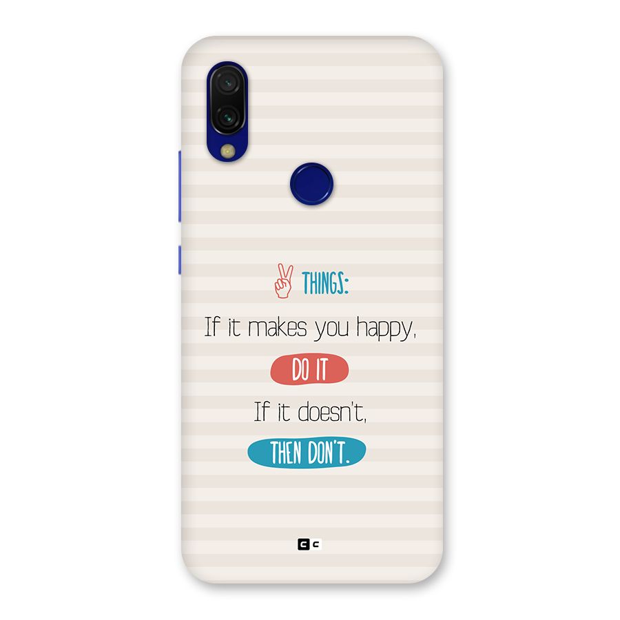 Think Then Back Case for Redmi 7