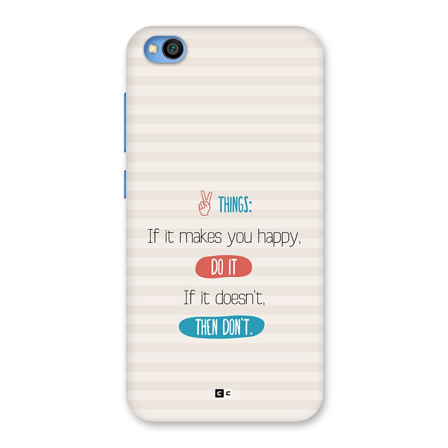 Think Then Back Case for Redmi Go