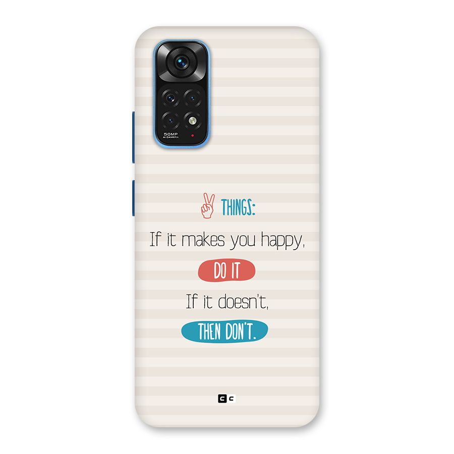 Think Then Back Case for Redmi Note 11S