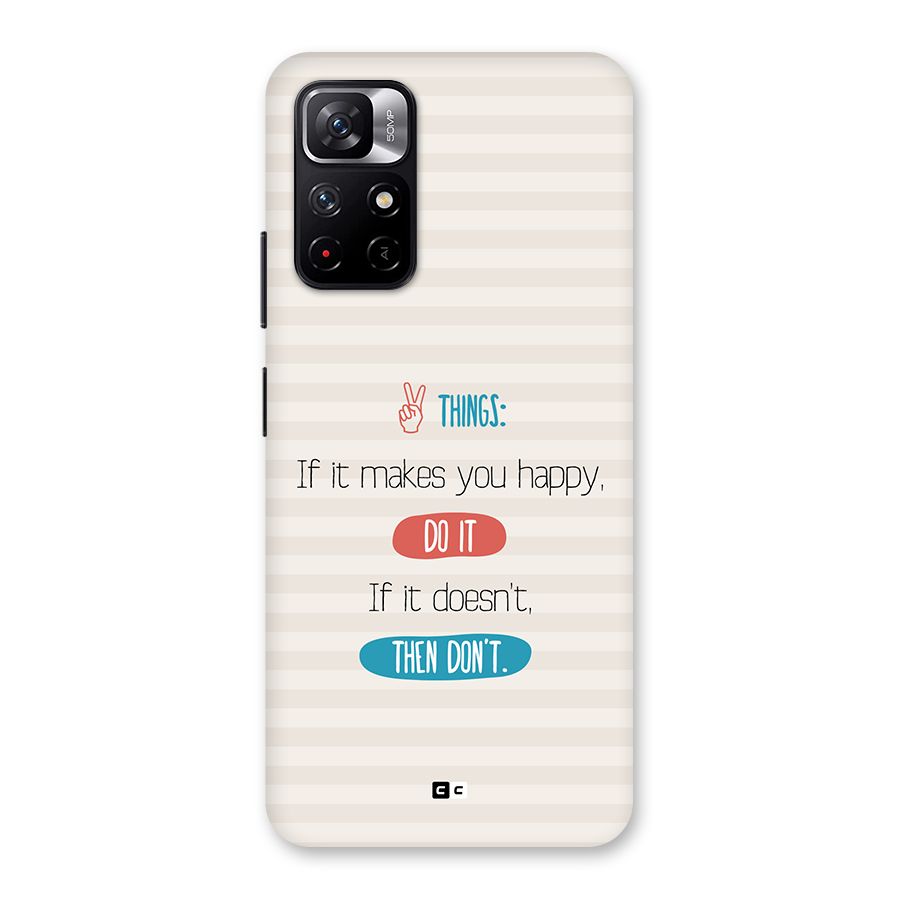 Think Then Back Case for Redmi Note 11T 5G