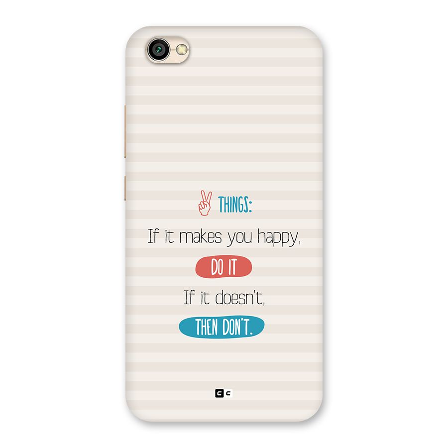Think Then Back Case for Redmi Y1 Lite