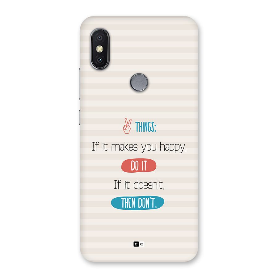 Think Then Back Case for Redmi Y2