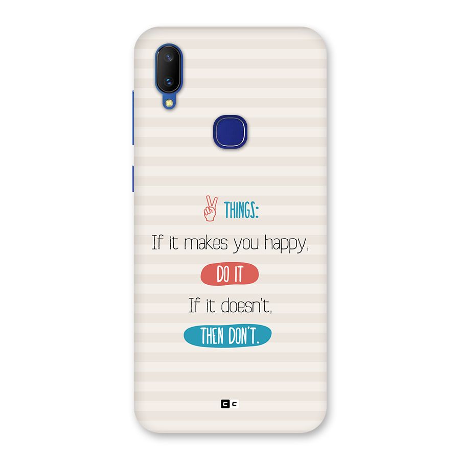 Think Then Back Case for Vivo V11
