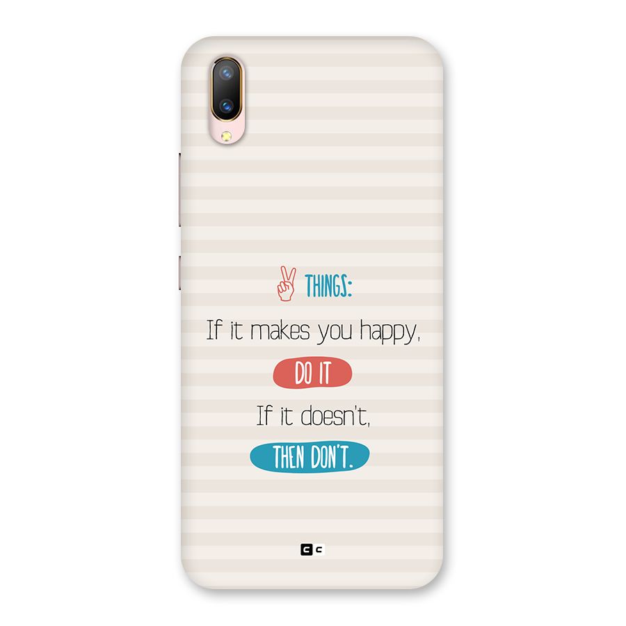 Think Then Back Case for Vivo V11 Pro