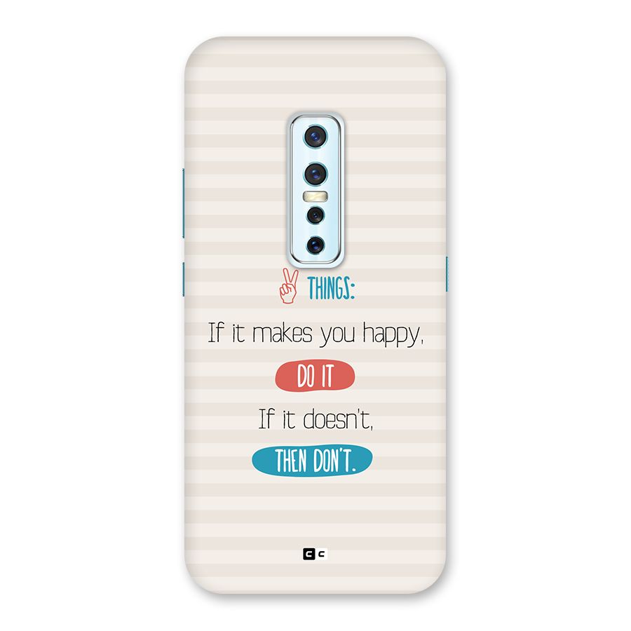 Think Then Back Case for Vivo V17 Pro