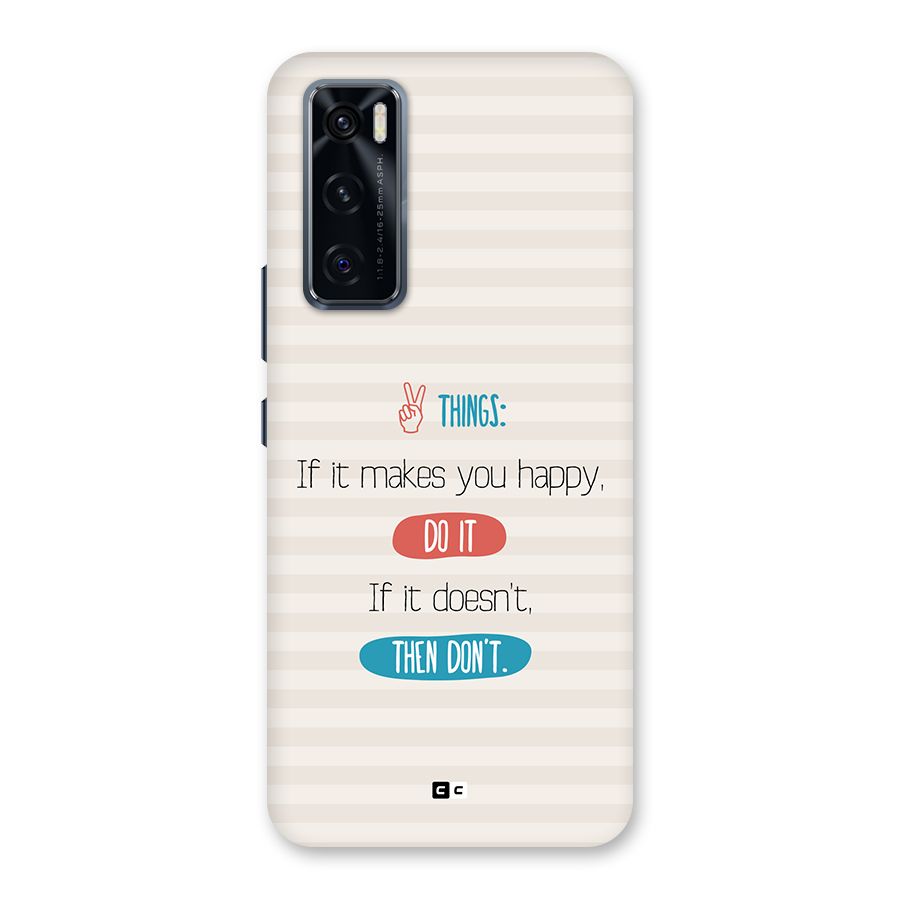 Think Then Back Case for Vivo V20 SE