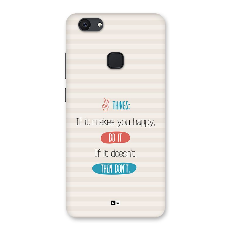Think Then Back Case for Vivo V7 Plus