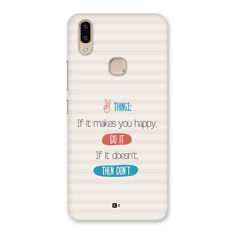Think Then Back Case for Vivo V9 Youth