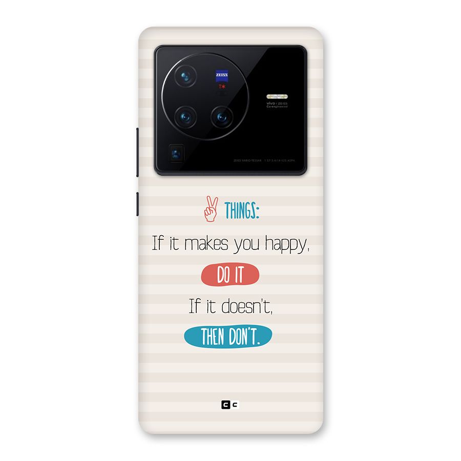 Think Then Back Case for Vivo X80 Pro