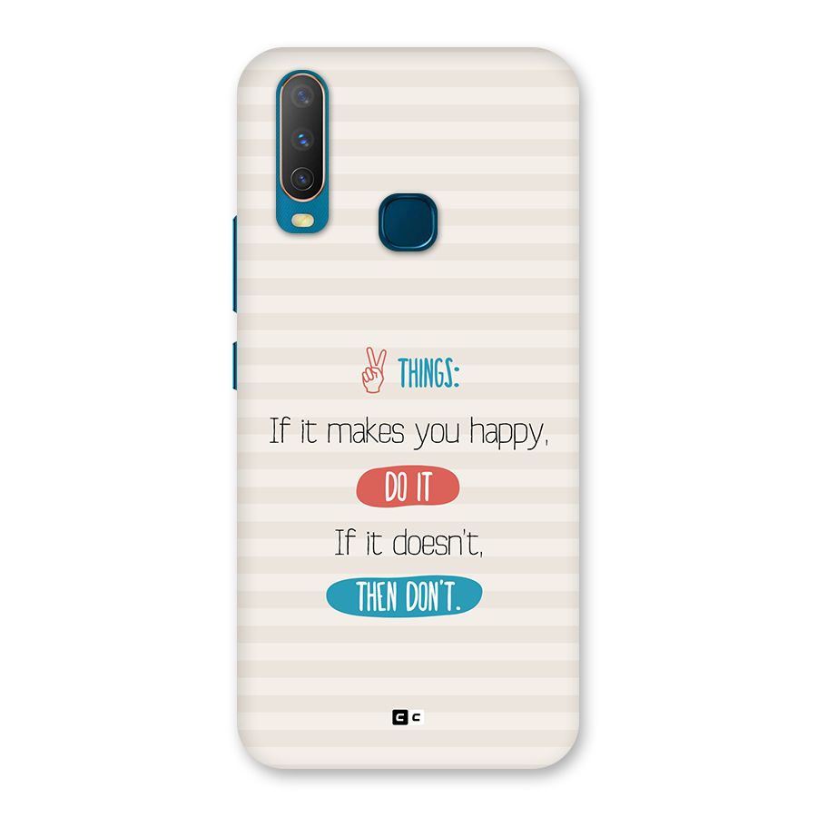 Think Then Back Case for Vivo Y11