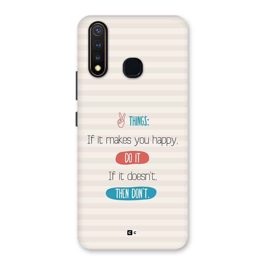 Think Then Back Case for Vivo Y19