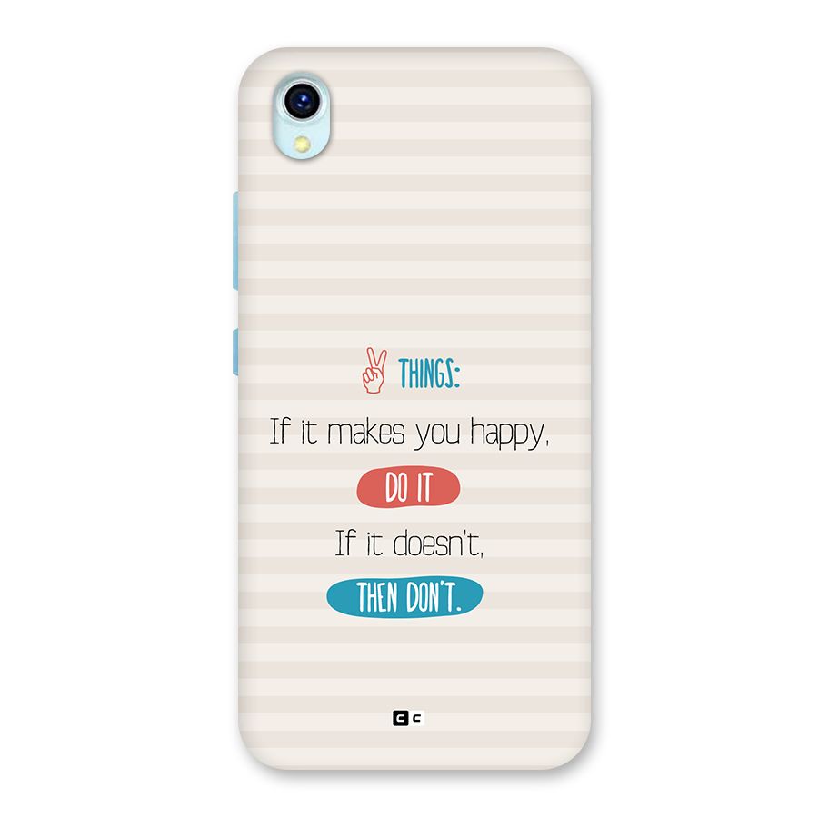 Think Then Back Case for Vivo Y1s