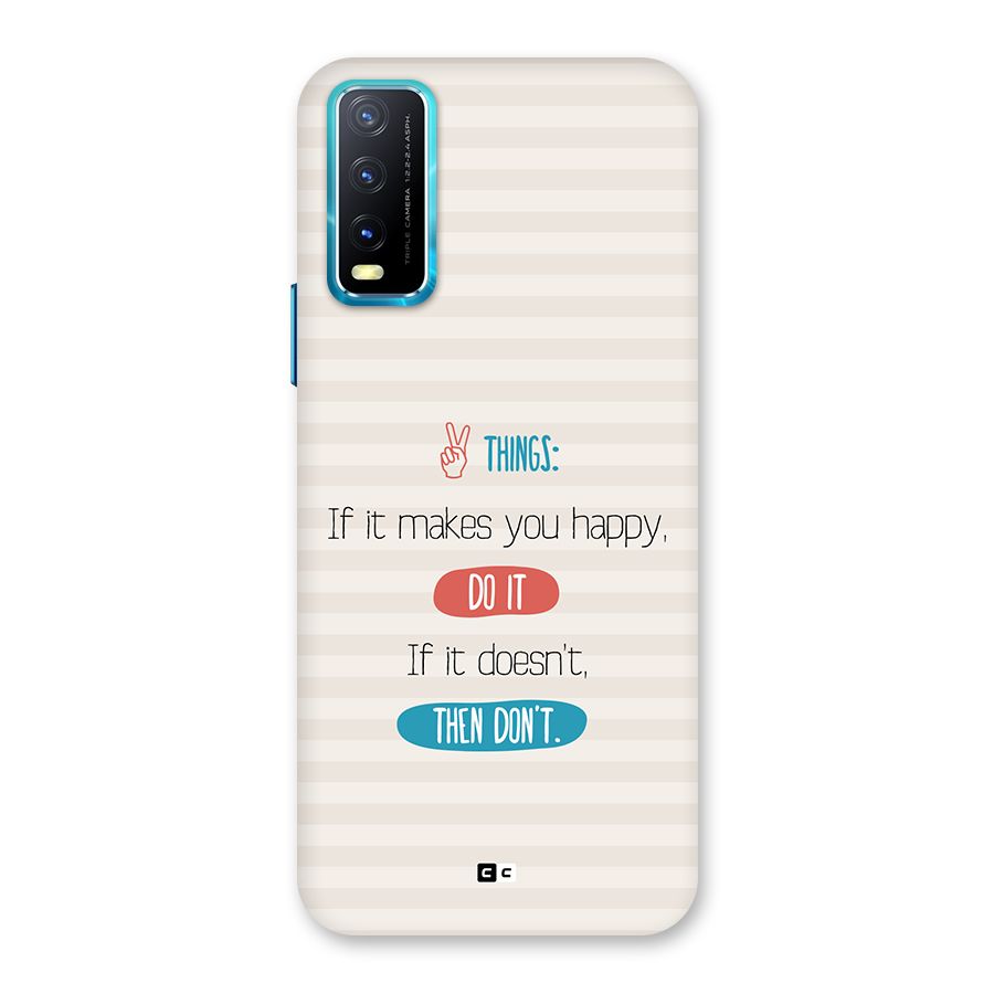 Think Then Back Case for Vivo Y20i