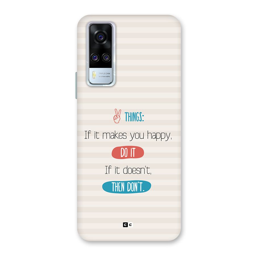 Think Then Back Case for Vivo Y51A