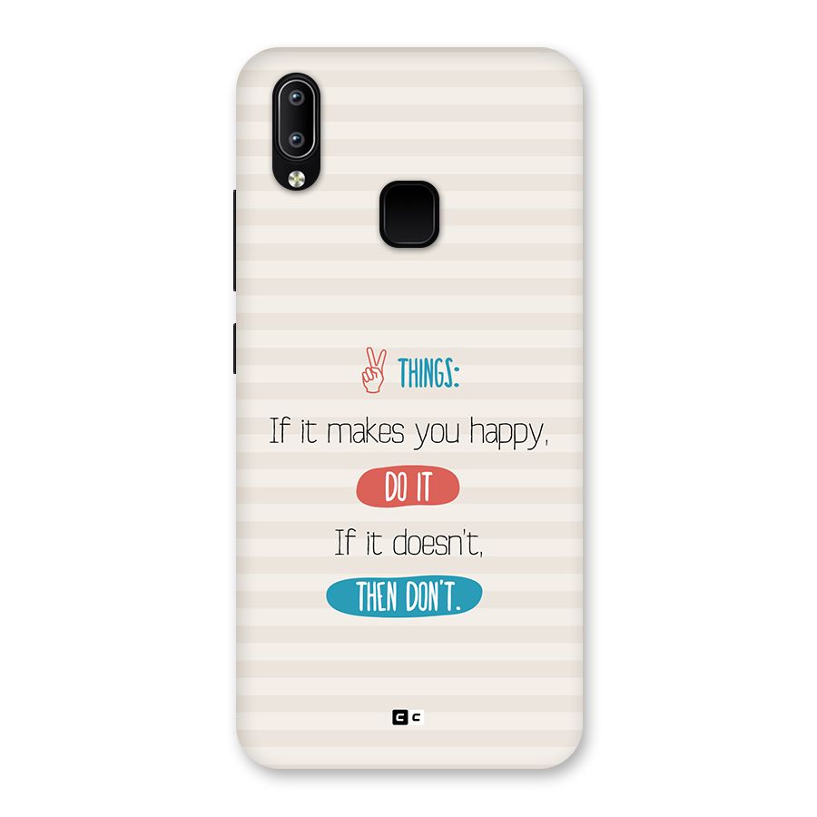 Think Then Back Case for Vivo Y95