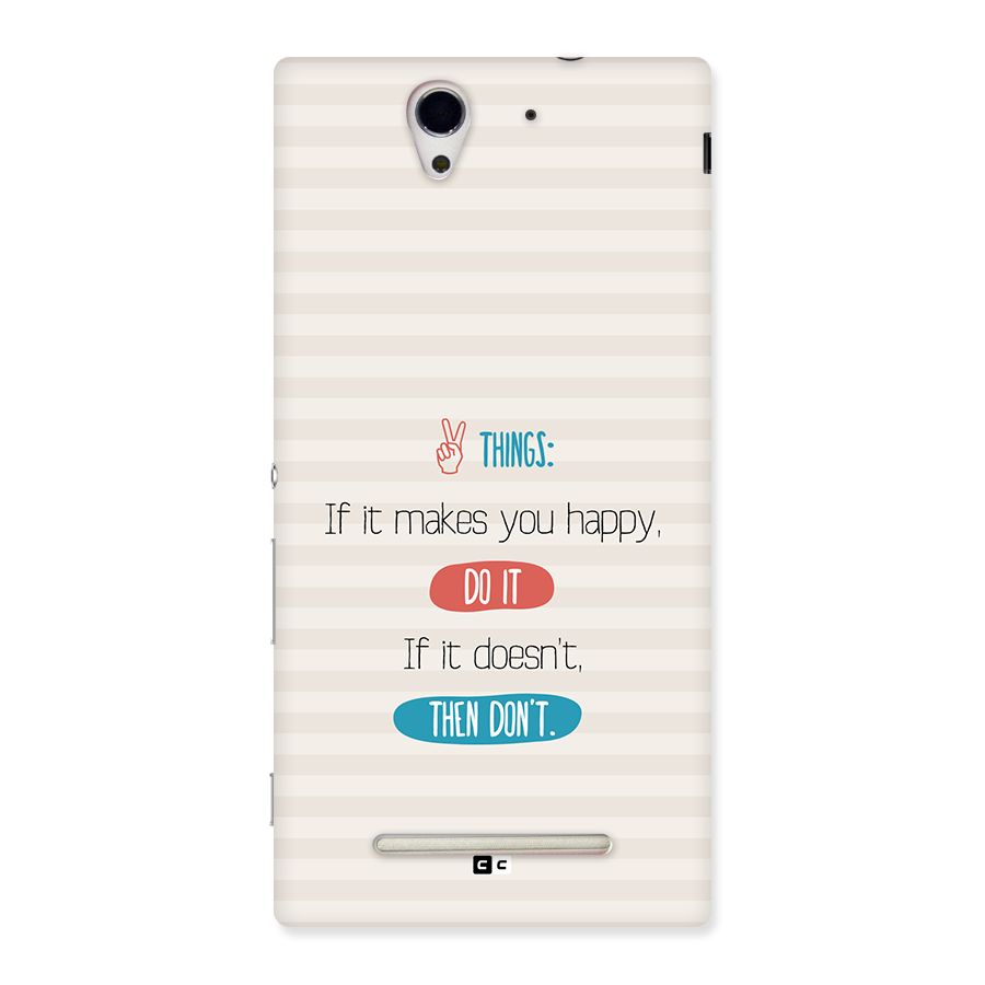 Think Then Back Case for Xperia C3