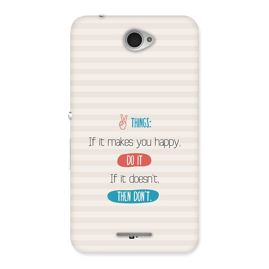 Think Then Back Case for Xperia E4