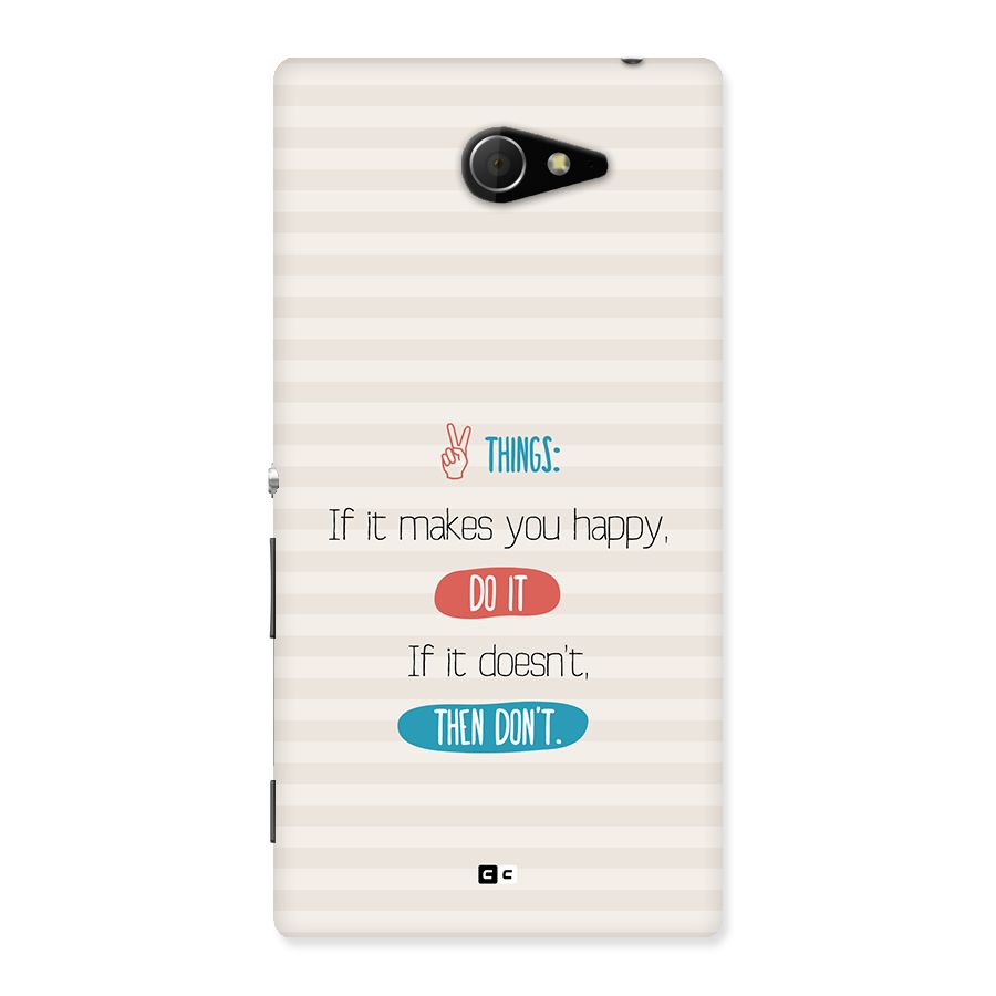 Think Then Back Case for Xperia M2