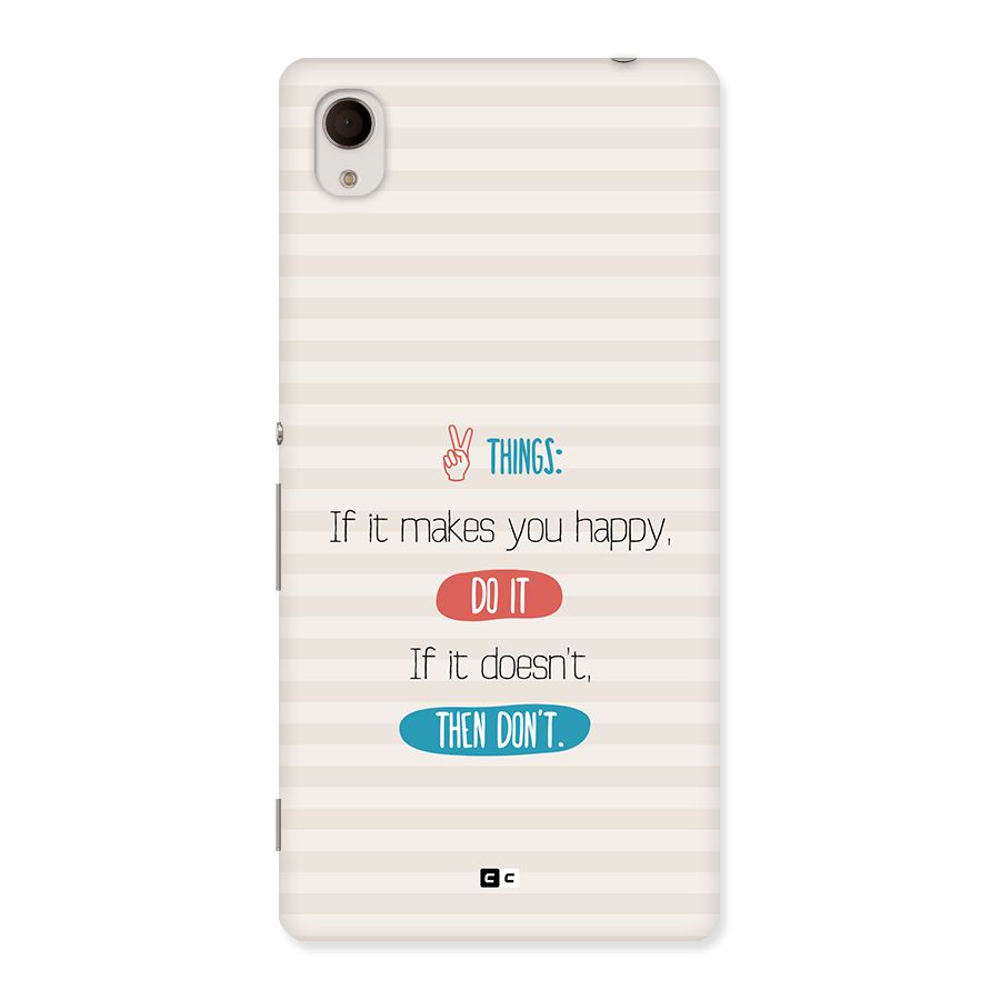 Think Then Back Case for Xperia M4 Aqua