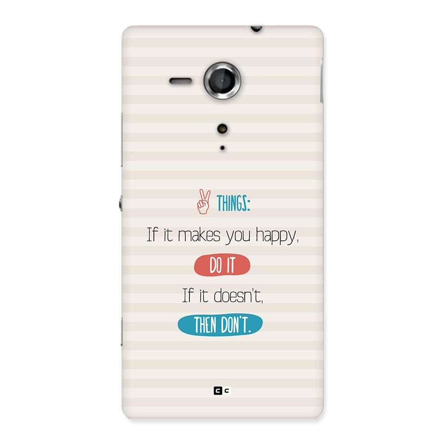 Think Then Back Case for Xperia Sp