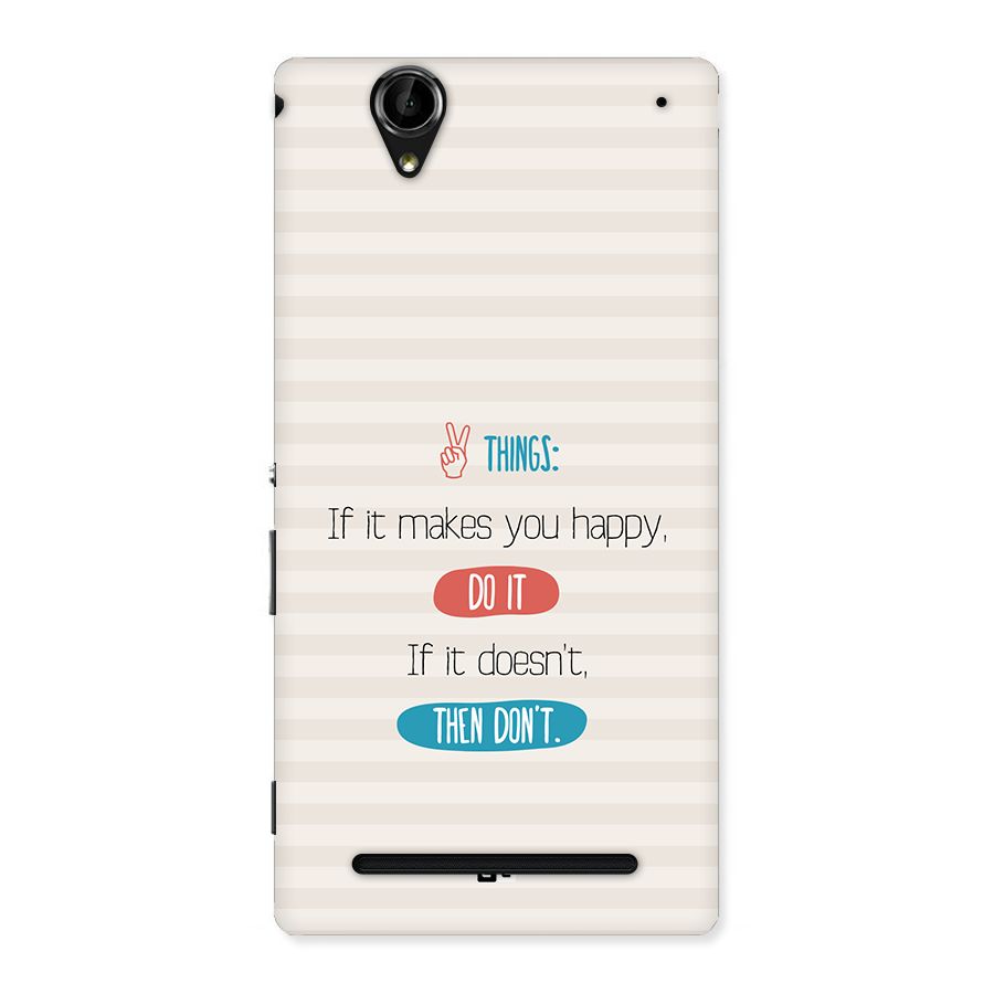 Think Then Back Case for Xperia T2