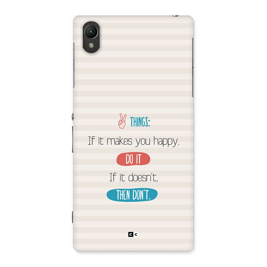 Think Then Back Case for Xperia Z1