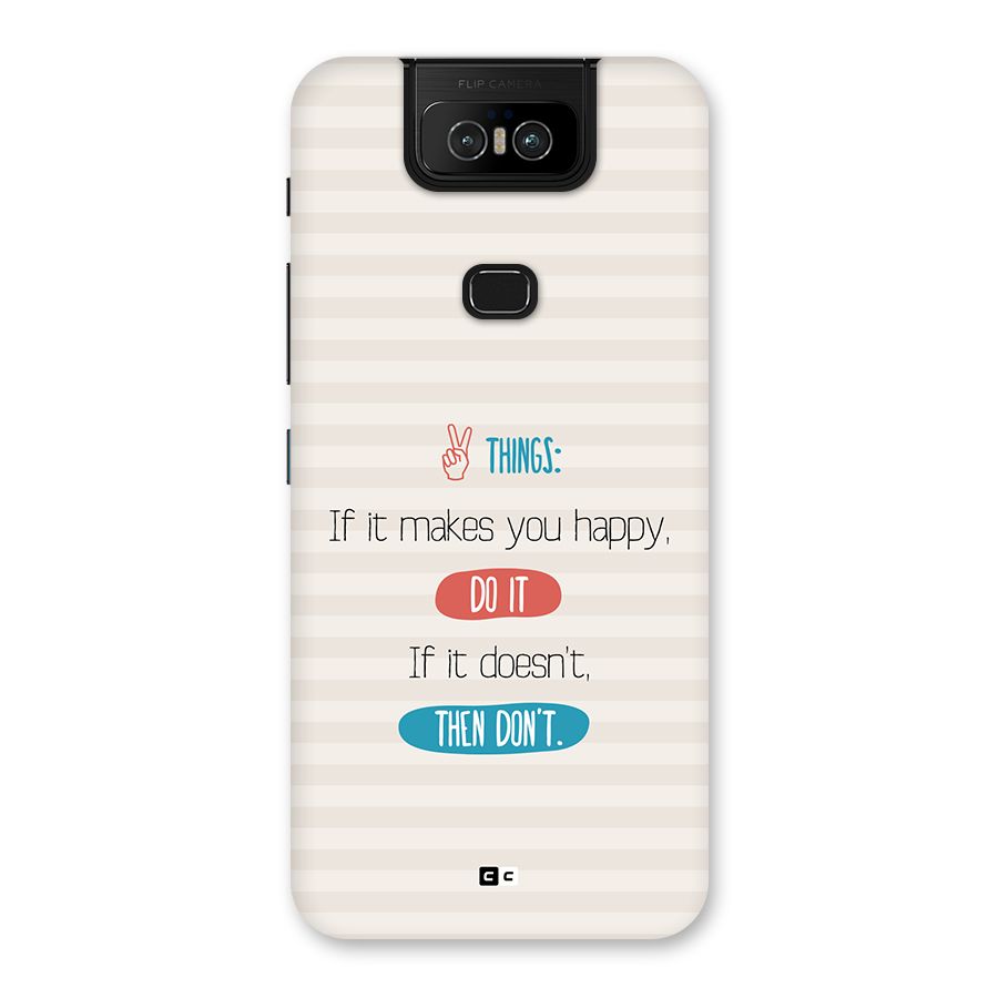 Think Then Back Case for Zenfone 6z