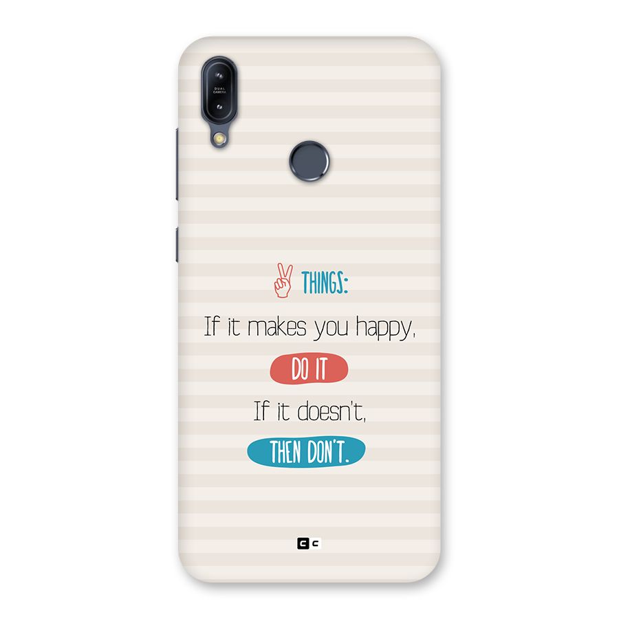 Think Then Back Case for Zenfone Max M2