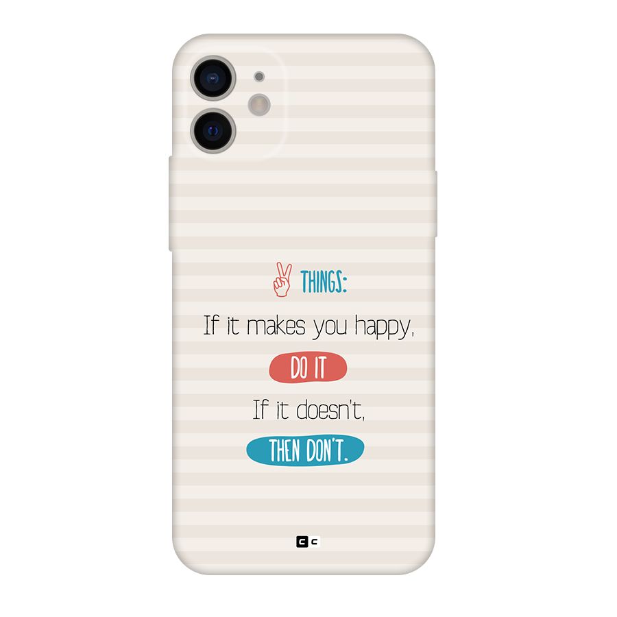 Think Then Back Case for iPhone 11