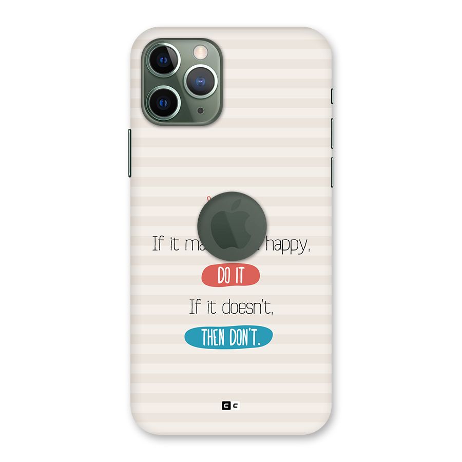 Think Then Back Case for iPhone 11 Pro Logo Cut