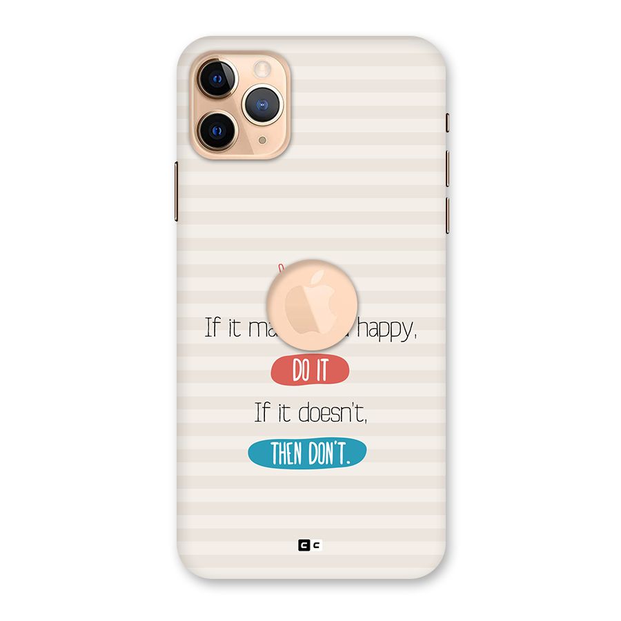 Think Then Back Case for iPhone 11 Pro Max Logo Cut