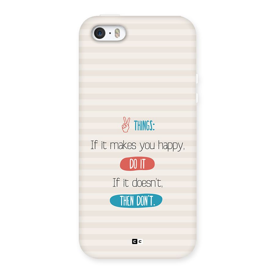Think Then Back Case for iPhone 5 5s
