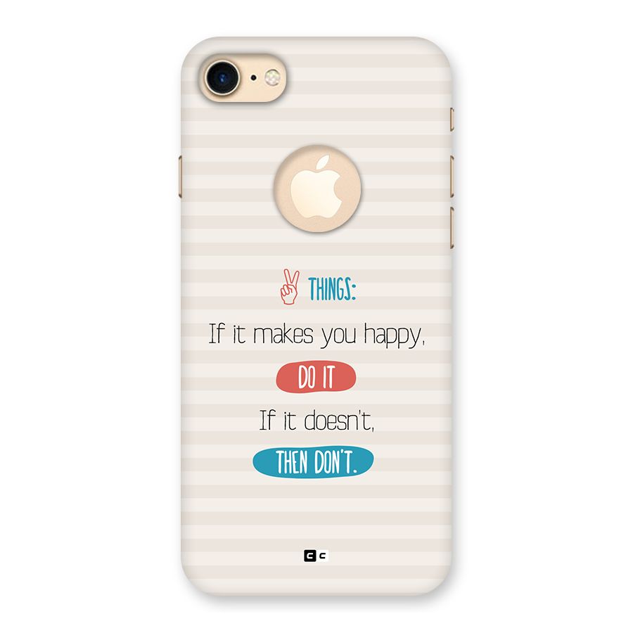 Think Then Back Case for iPhone 7 Logo Cut