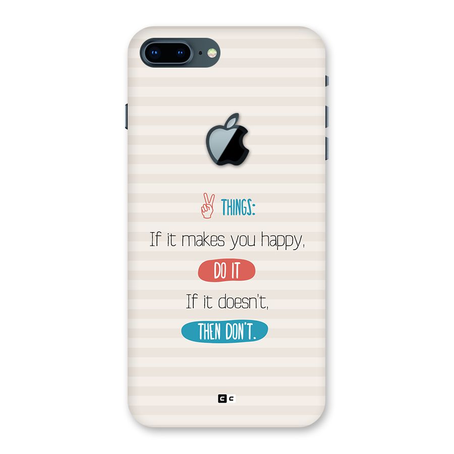 Think Then Back Case for iPhone 7 Plus Apple Cut