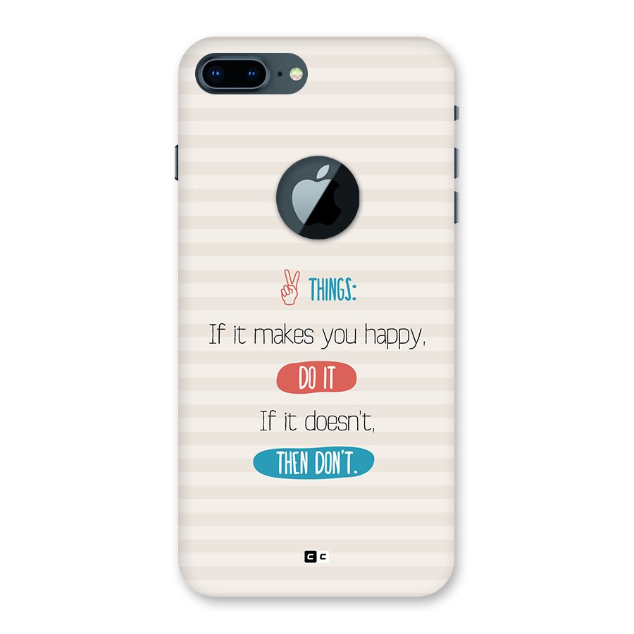 Think Then Back Case for iPhone 7 Plus Logo Cut
