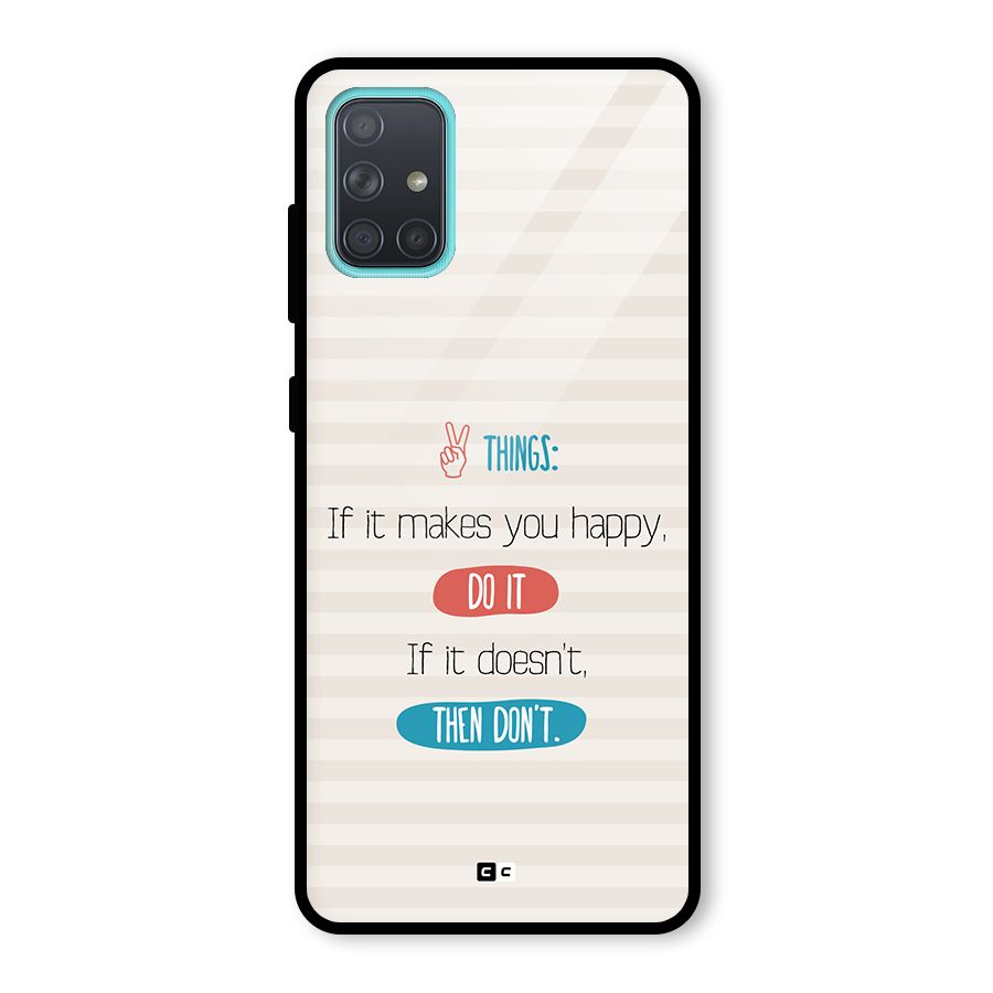 Think Then Glass Back Case for Galaxy A71