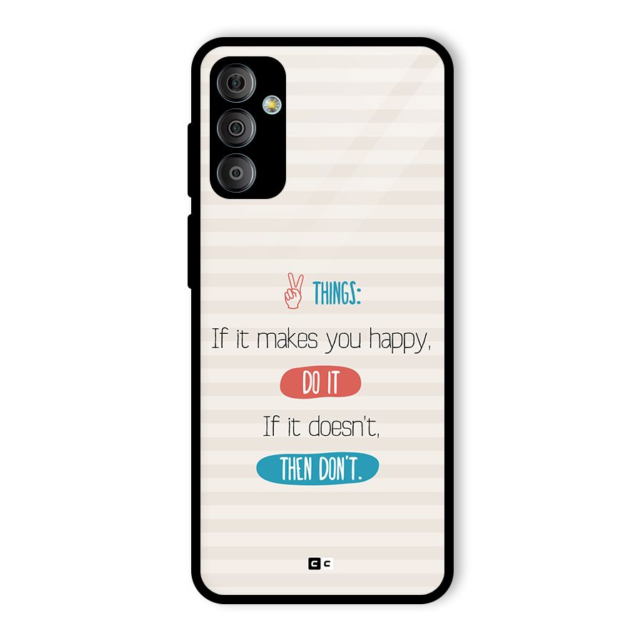 Think Then Glass Back Case for Galaxy F23