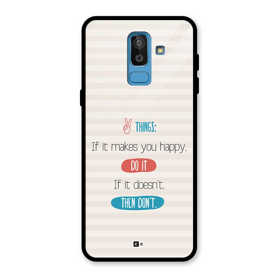 Think Then Glass Back Case for Galaxy J8