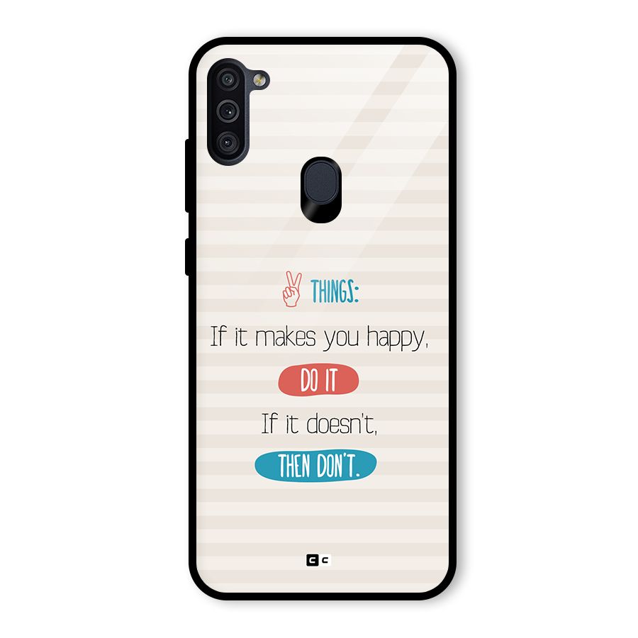 Think Then Glass Back Case for Galaxy M11