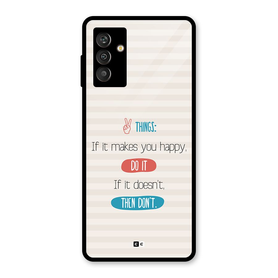Think Then Glass Back Case for Galaxy M13